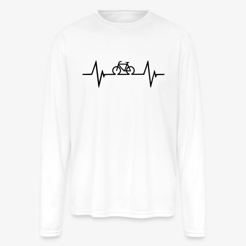 Bicycle Hearbeat - Men's Moisture Wicking Performance Long Sleeve T-Shirt