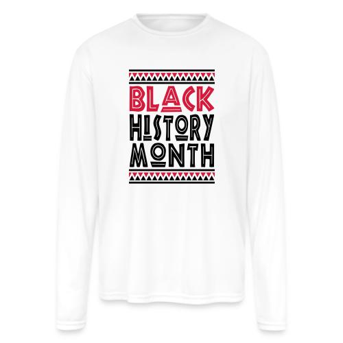 Black History Month BHM 2025 - Men's Moisture Wicking Performance Long Sleeve T-Shirt