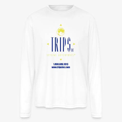 Original Trips Inc.™ multi colored logo - Men's Moisture Wicking Performance Long Sleeve T-Shirt