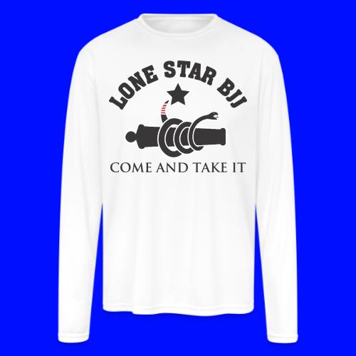Lone Star BJJ - Come and Take It - Black and Red - Men's Moisture Wicking Performance Long Sleeve T-Shirt