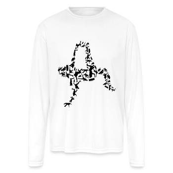 Break Dancer - Men's Moisture Wicking Performance Long Sleeve T-Shirt - white - Front