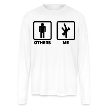 Me as a Break Dancer - Men's Moisture Wicking Performance Long Sleeve T-Shirt - white - Front