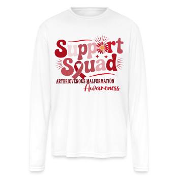 Support Squad Arteriovenous Malformation Awareness - Men's Moisture Wicking Performance Long Sleeve T-Shirt - white - Front
