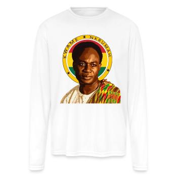 Kwame Nkrumah Pan-African Icon | Revolutionary art - Men's Moisture Wicking Performance Long Sleeve T-Shirt - white - Front