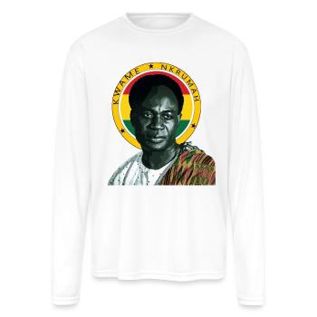 Vintage Kwame Nkrumah art | Pan-African revolution - Men's Moisture Wicking Performance Long Sleeve T-Shirt - white - Front