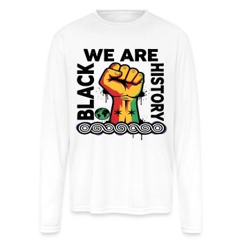 We Are Black History Pan African - Men's Moisture Wicking Performance Long Sleeve T-Shirt - white - Front