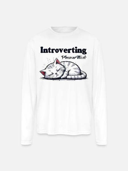 Please Wait... - Men's Moisture Wicking Performance Long Sleeve T-Shirt - white