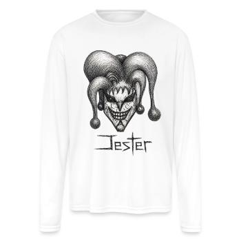 Jester - Men's Moisture Wicking Performance Long Sleeve T-Shirt - white - Front