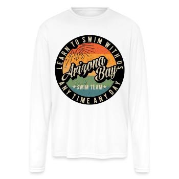 Arizona Bay Swim Team Retro Sunset - Men's Moisture Wicking Performance Long Sleeve T-Shirt - white - Front