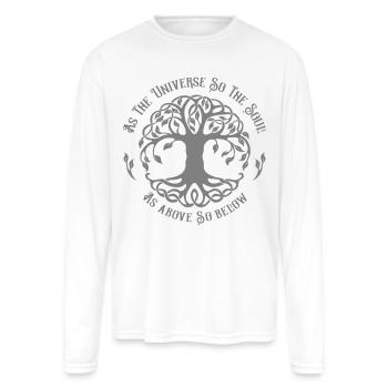 The Universe - Men's Moisture Wicking Performance Long Sleeve T-Shirt - white - Front