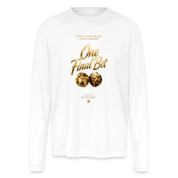 One Final Bet | Roller Casino Luxury Dice Gold - Men's Moisture Wicking Performance Long Sleeve T-Shirt - white - Front