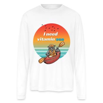 Summer vibes with sunset at the sea - Men's Moisture Wicking Performance Long Sleeve T-Shirt - white - Front