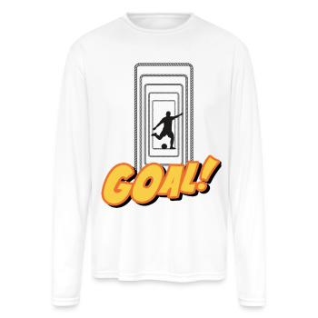 goal - Men's Moisture Wicking Performance Long Sleeve T-Shirt - white - Front