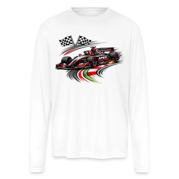 Apex Hunter Race Car Sprint - Men's Moisture Wicking Performance Long Sleeve T-Shirt - white - Front