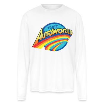 Classic Vintage Flint Autoworld - Men's Moisture Wicking Performance Long Sleeve T-Shirt - white - Front