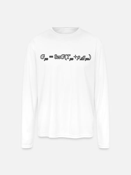 General Relativity Equation - Men's Moisture Wicking Performance Long Sleeve T-Shirt - white