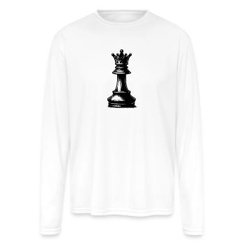 Chess Set Checkers - Men's Moisture Wicking Performance Long Sleeve T-Shirt - white - Front
