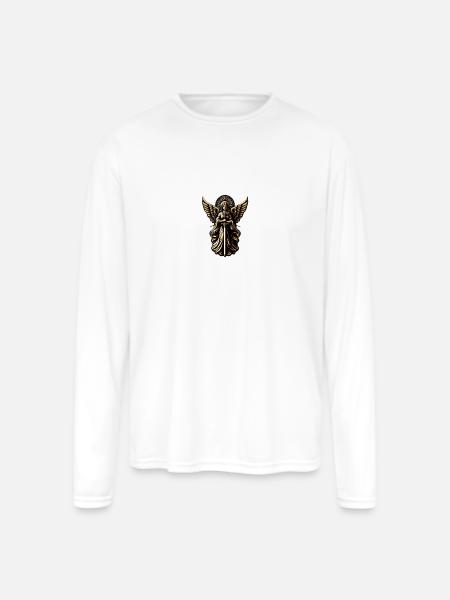 Guardian Angel - Men's Moisture Wicking Performance Long Sleeve T-Shirt - white