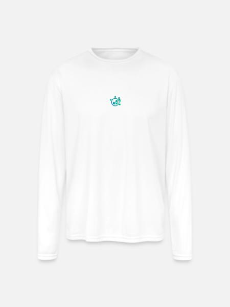 Global Team Connection - Men's Moisture Wicking Performance Long Sleeve T-Shirt - white