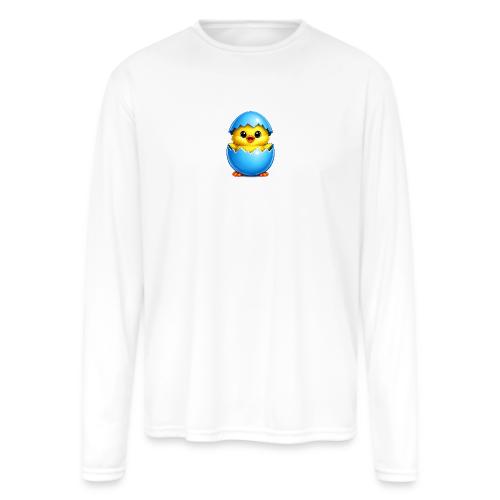 Easter Chick Blue - Men's Moisture Wicking Performance Long Sleeve T-Shirt