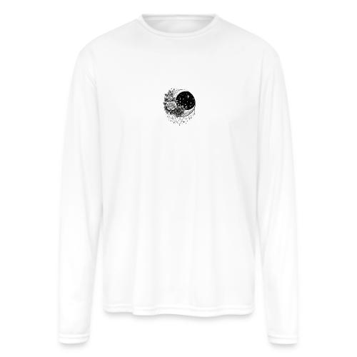 Crescent Moon Floral - Men's Moisture Wicking Performance Long Sleeve T-Shirt