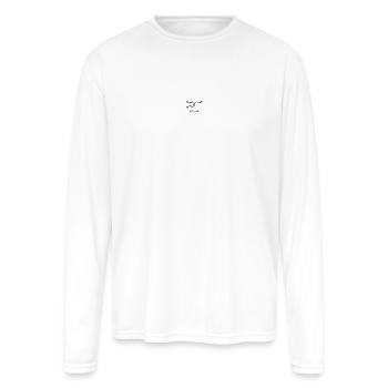 Dopamine Molecule Art Print - Men's Moisture Wicking Performance Long Sleeve T-Shirt - white - Front