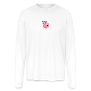 Snack Time Kawaii Donut Pan Dulce - Men's Moisture Wicking Performance Long Sleeve T-Shirt - white - Front