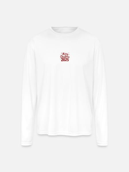 merry christmas - Men's Moisture Wicking Performance Long Sleeve T-Shirt - white