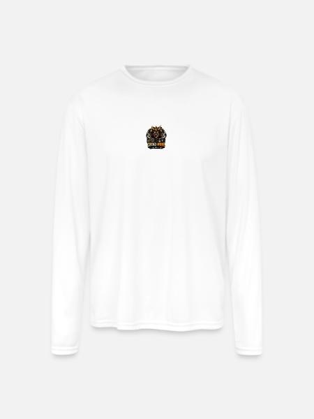 Grind Mode Warrior Hustle - Men's Moisture Wicking Performance Long Sleeve T-Shirt - white