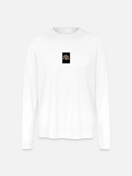 Motivational & Comfy Tee - Men's Moisture Wicking Performance Long Sleeve T-Shirt - white