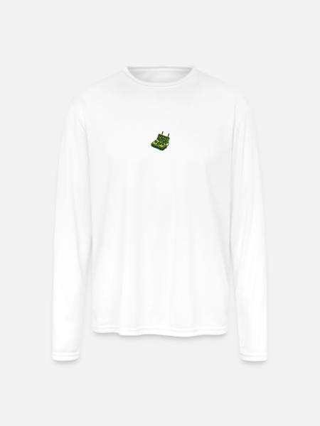 Drone Remote Controller Logo - Men's Moisture Wicking Performance Long Sleeve T-Shirt - white