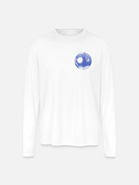 Retro Disco Ball - Men's Moisture Wicking Performance Long Sleeve T-Shirt - white