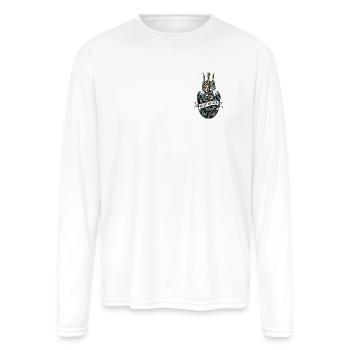 Deep Danger Sea Serpent Trident Tattoo - Men's Moisture Wicking Performance Long Sleeve T-Shirt - white - Front