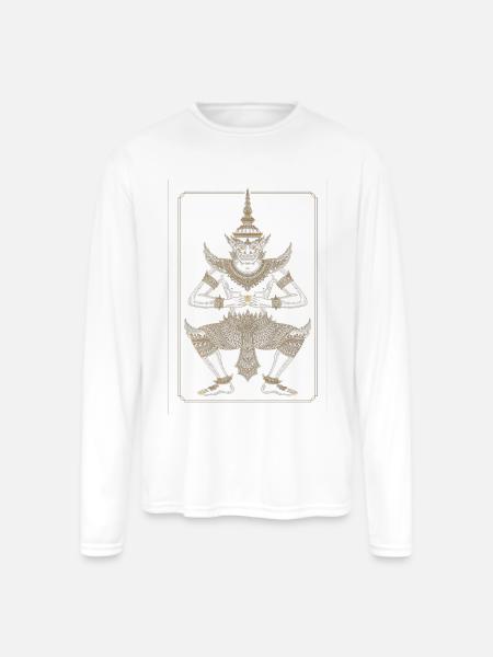 Golden Dancer Guardian - Men's Moisture Wicking Performance Long Sleeve T-Shirt - white