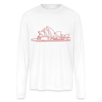 Opera House in Sydney - Men's Moisture Wicking Performance Long Sleeve T-Shirt - white - Front