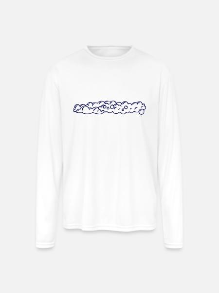 Soap Bubbles - Men's Moisture Wicking Performance Long Sleeve T-Shirt - white