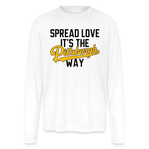 Spread Love it's the Pittsburgh Way - Men's Moisture Wicking Performance Long Sleeve T-Shirt
