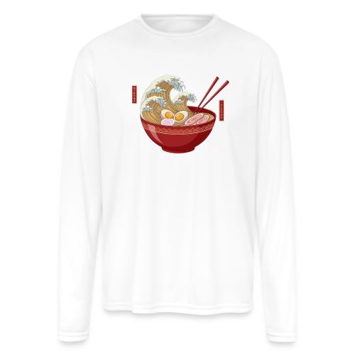 The Great Wave of Ramen - Men's Moisture Wicking Performance Long Sleeve T-Shirt