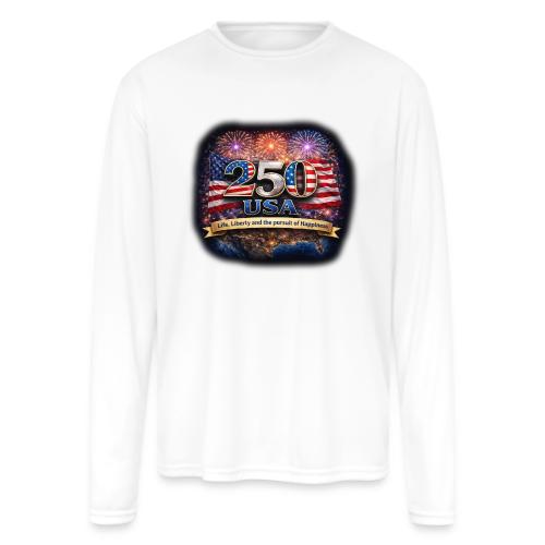 USA 250th Celebration - Men's Moisture Wicking Performance Long Sleeve T-Shirt