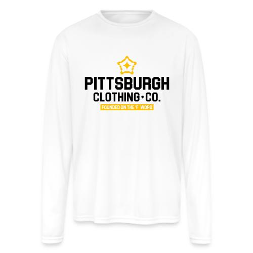 Founded on the 'F' Word Sticker - Men's Moisture Wicking Performance Long Sleeve T-Shirt
