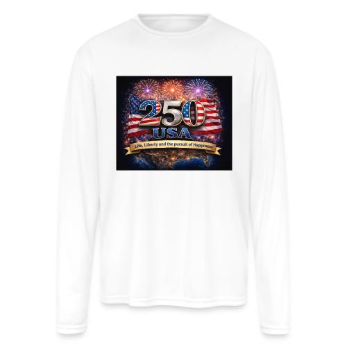 USA 250th Celebration - Men's Moisture Wicking Performance Long Sleeve T-Shirt