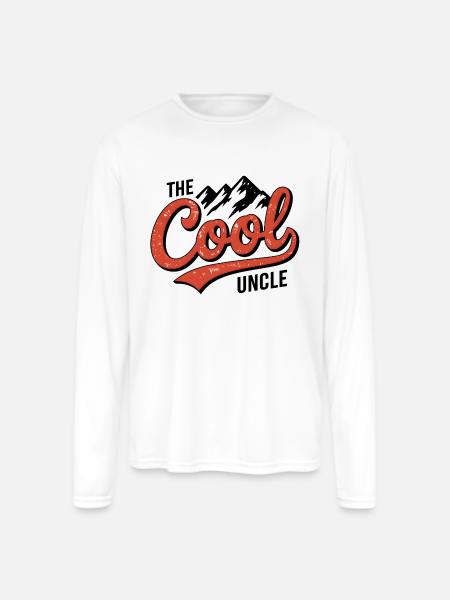 The cool uncle - Men's Moisture Wicking Performance Long Sleeve T-Shirt - white