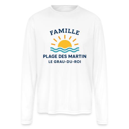 Family Beach Shirt – Plage des Martin Design - Men's Moisture Wicking Performance Long Sleeve T-Shirt