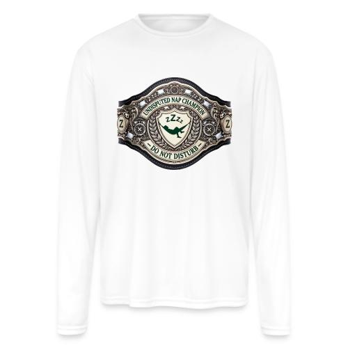 Nap Champion Belt T Shirt - Men's Moisture Wicking Performance Long Sleeve T-Shirt