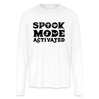 spook mode activated - Men's Moisture Wicking Performance Long Sleeve T-Shirt - white - Front