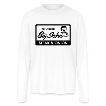 Big John - Men's Moisture Wicking Performance Long Sleeve T-Shirt - white - Front
