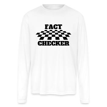 FACT CHECKER - Men's Moisture Wicking Performance Long Sleeve T-Shirt - white - Front