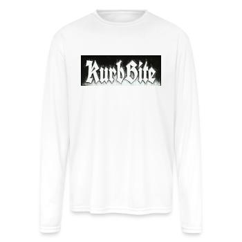 KurbBite - Men's Moisture Wicking Performance Long Sleeve T-Shirt - white - Front
