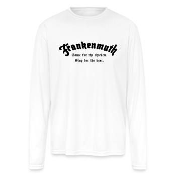 Frankenmuth - Men's Moisture Wicking Performance Long Sleeve T-Shirt - white - Front