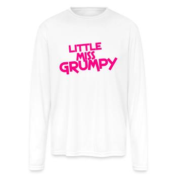 little miss grumpy - Men's Moisture Wicking Performance Long Sleeve T-Shirt - white - Front